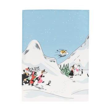 Läs mer om Arabia Mumin kökshandduk Backhoppning 50x70 cm