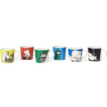 Läs mer om Arabia Mumin minimuggar 6-pack Första classic Multi