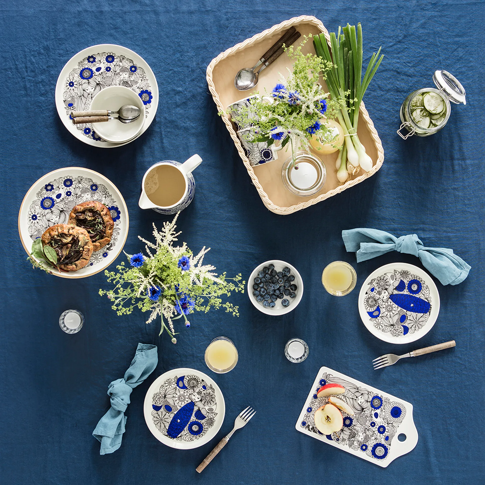 Pastoraali tallrik Ø19 cm, Blå Arabia