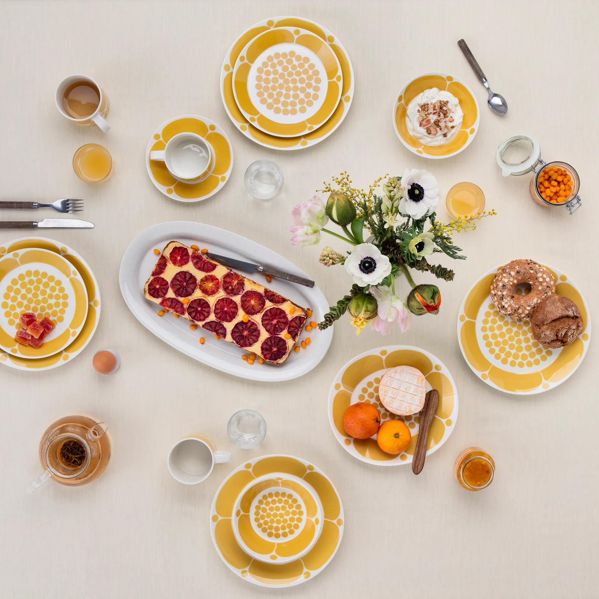 Sunnuntai tallrik, Gul, Ø26 cm Arabia