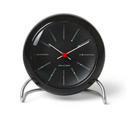 AJ Bankers bordsklocka, Svart Arne Jacobsen Clocks