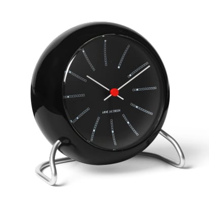 AJ Bankers bordsklocka, Svart Arne Jacobsen Clocks
