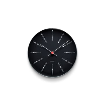 Arne Jacobsen Clocks AJ Bankers väggur svart Ø 21 cm
