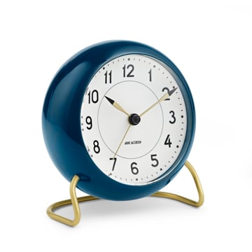 Arne Jacobsen Clocks AJ Station bordsklocka petrolblå petrolblå