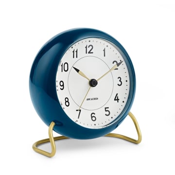 Läs mer om Arne Jacobsen Clocks AJ Station bordsklocka petrolblå petrolblå