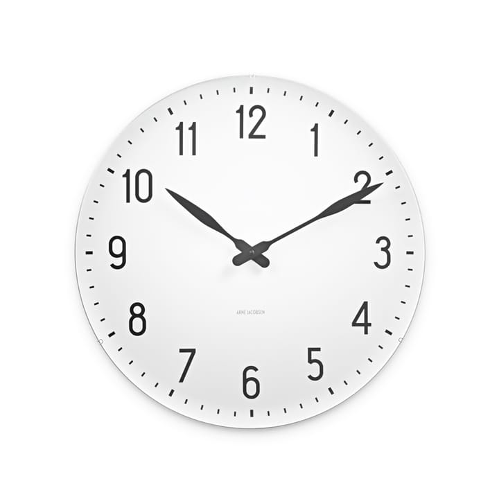 AJ Station Väggklocka, vit, ø48 cm Arne Jacobsen Clocks