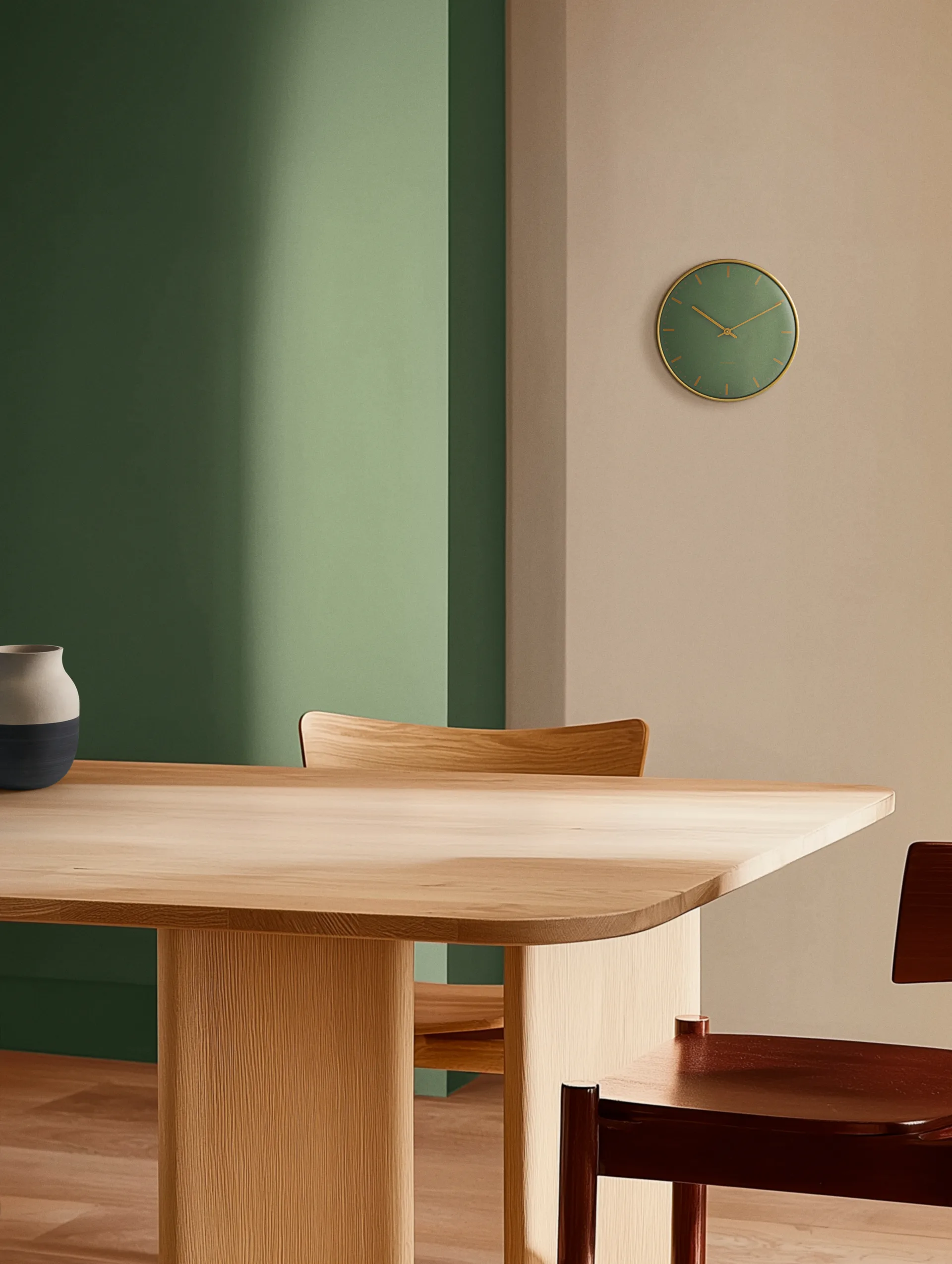 Arne Jacobsen City Hall klocka, Grön, Ø21 cm Arne Jacobsen Clocks