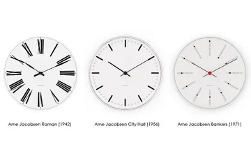 Arne Jacobsen City Hall klocka - Vit, Ø29 cm - Arne Jacobsen Clocks