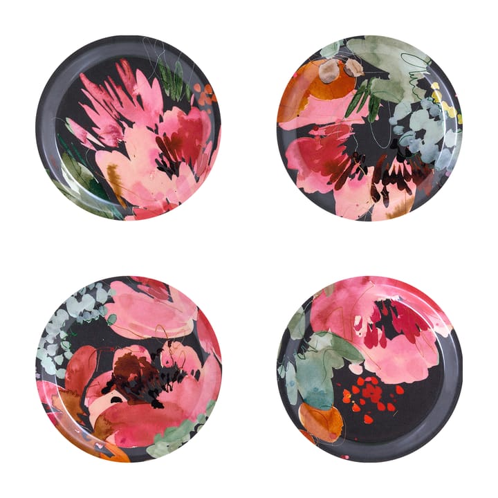 Garden Bouquet glasunderlägg 4-pack, Ø 11 cm Åry Home