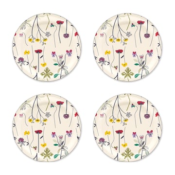 Läs mer om Åry Home Herbarium glasunderlägg Ø11 cm 4-pack Off-white