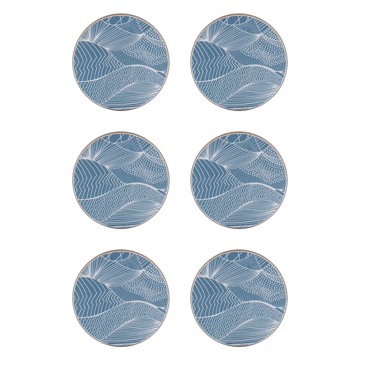 Japanese Landscape glasunderlägg 6-pack - Ocean - Åry Home