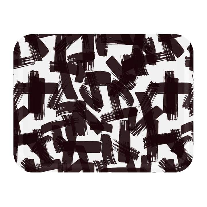 Kryss bricka 33x43 cm - Black-white - Åry Home