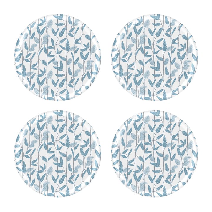 Mougli Blue glasunderlägg Ø11 cm 4-pack, Blue-white Åry Home