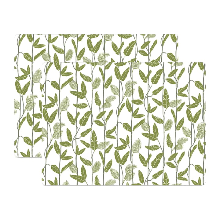 Mougli Green bordstablett 30x40 cm 2-pack, Green-white Åry Home