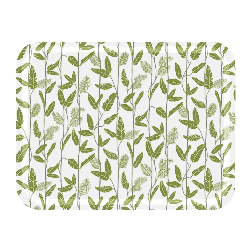 Åry Home Mougli Green bricka 33x43 cm, Green-white