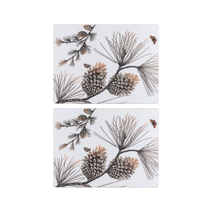 Pine Cone bordstablett 2-pack, Cotton white Åry Home