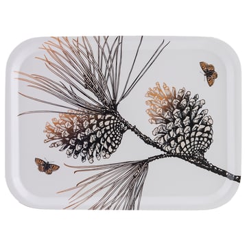 Läs mer om Åry Home Pine Cone bricka 20x27 cm Cotton white