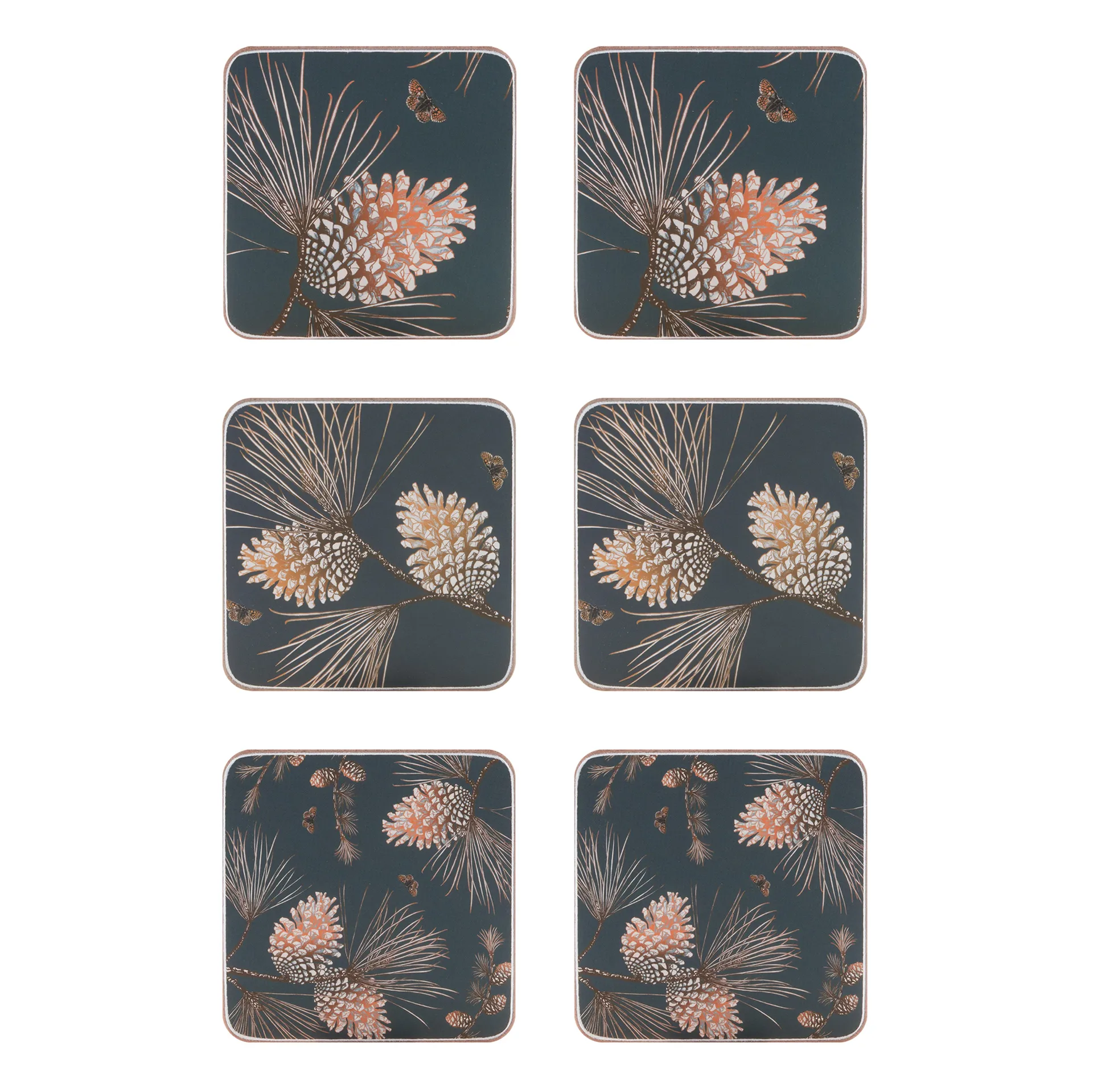 Pine Cone glasunderlägg 6-pack, Thunder Åry Home
