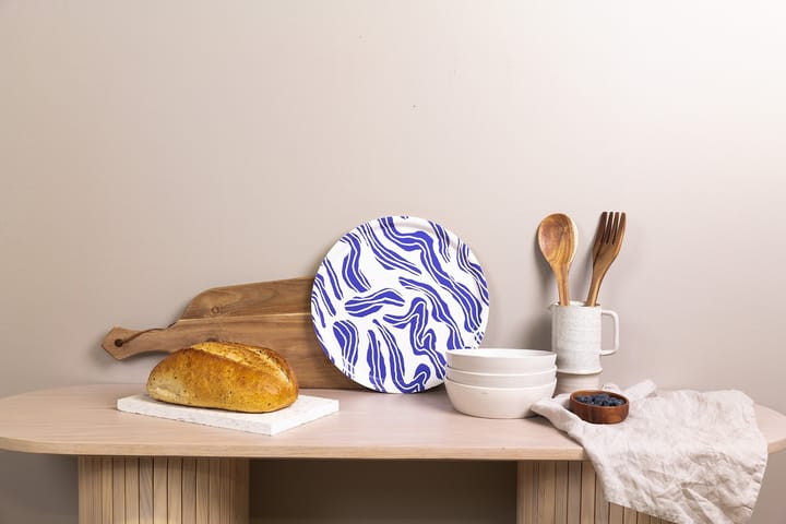 Sudd bricka Ø38 cm, Blue-white Åry Home