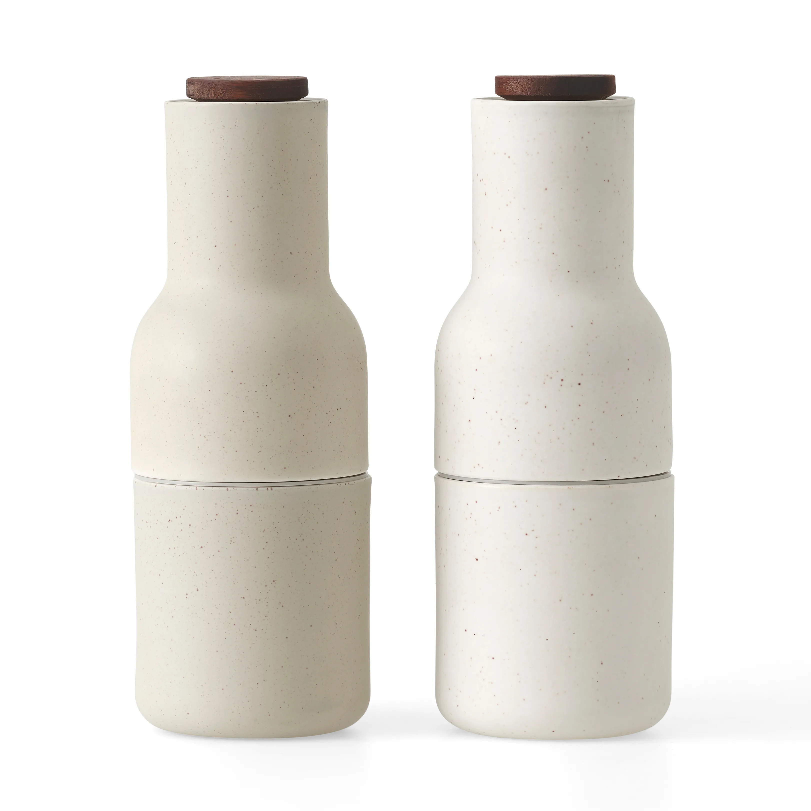 Audo Copenhagen Bottle Grinder kryddkvarn keramik 2 delar, Sand (valnötslock)