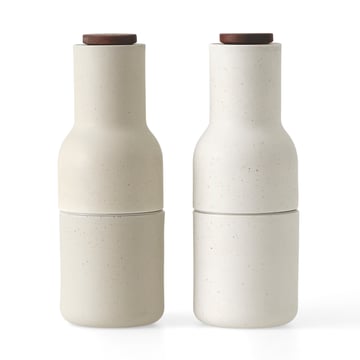 Läs mer om Audo Copenhagen Bottle Grinder kryddkvarn keramik 2-pack Sand (valnötslock)