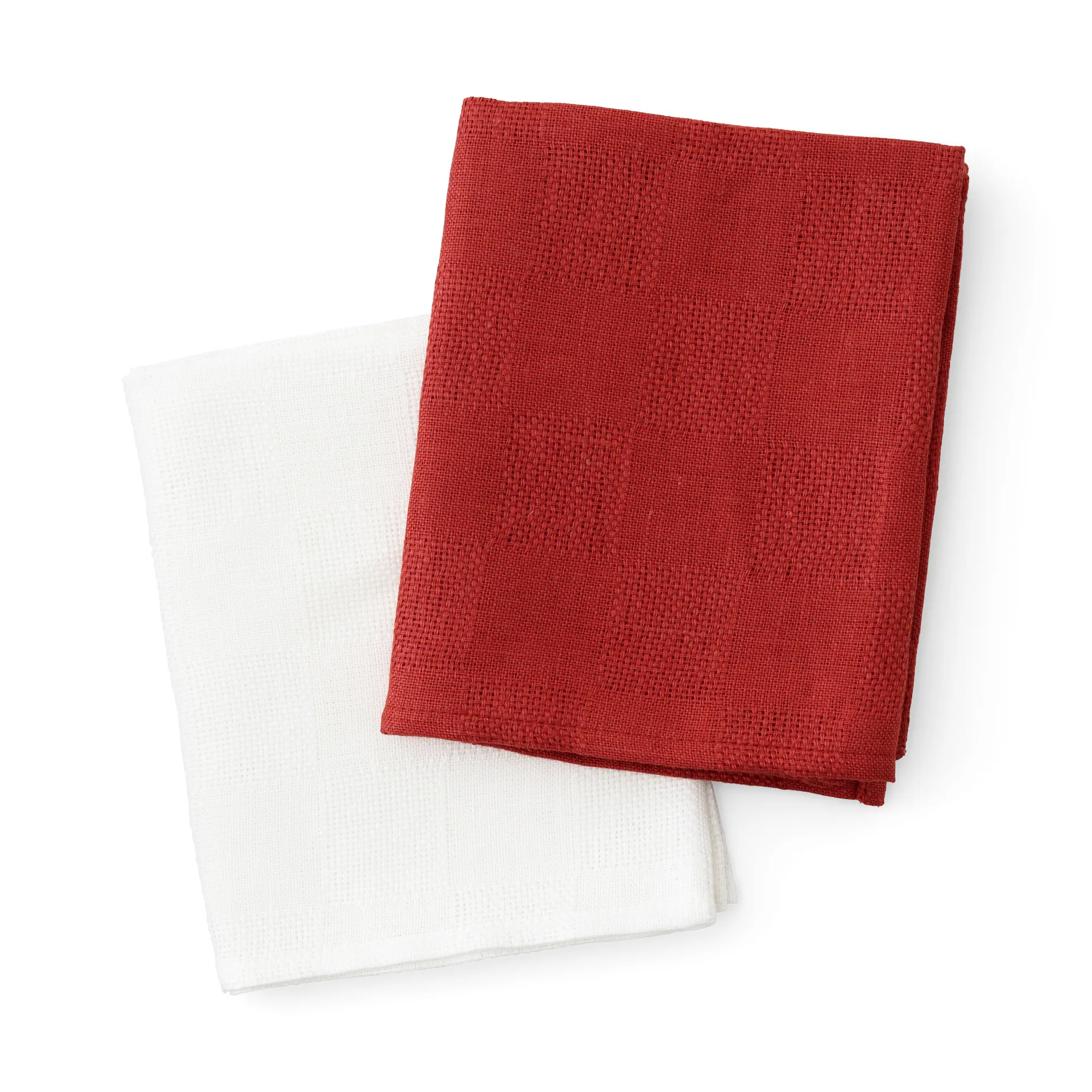 Papilio kökshandduk 40x64 cm 2-pack, Burnt sienna-white Audo Copenhagen