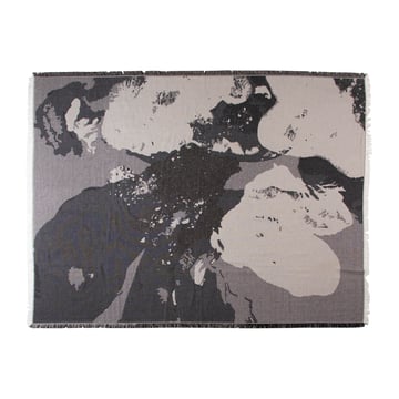 AYTM Floreo pläd 130×170 cm Vit-grå