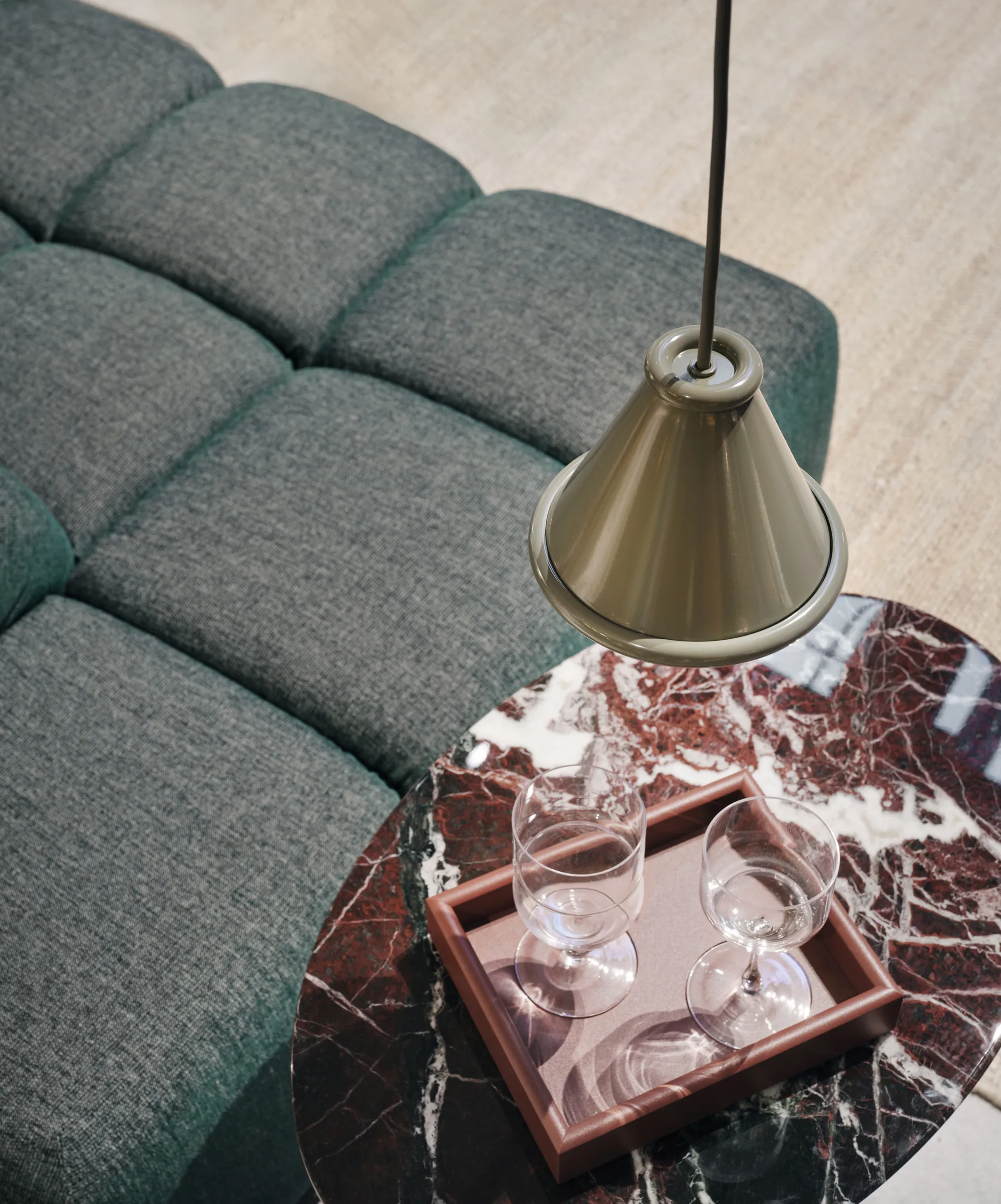 Belle pendel Ø15 cm, Moss grey Belid