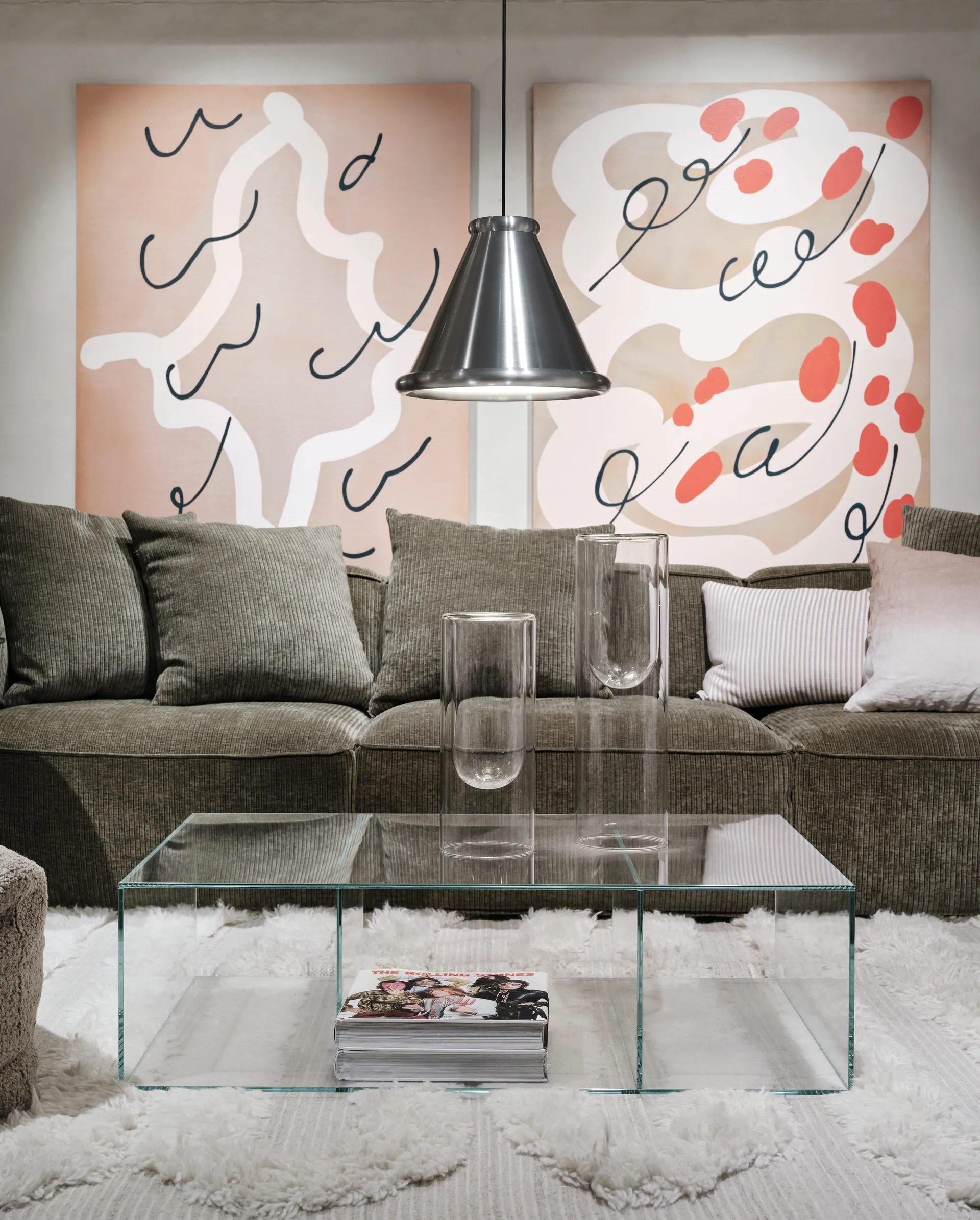 Belle pendel Ø36 cm, Brushed aluminium Belid