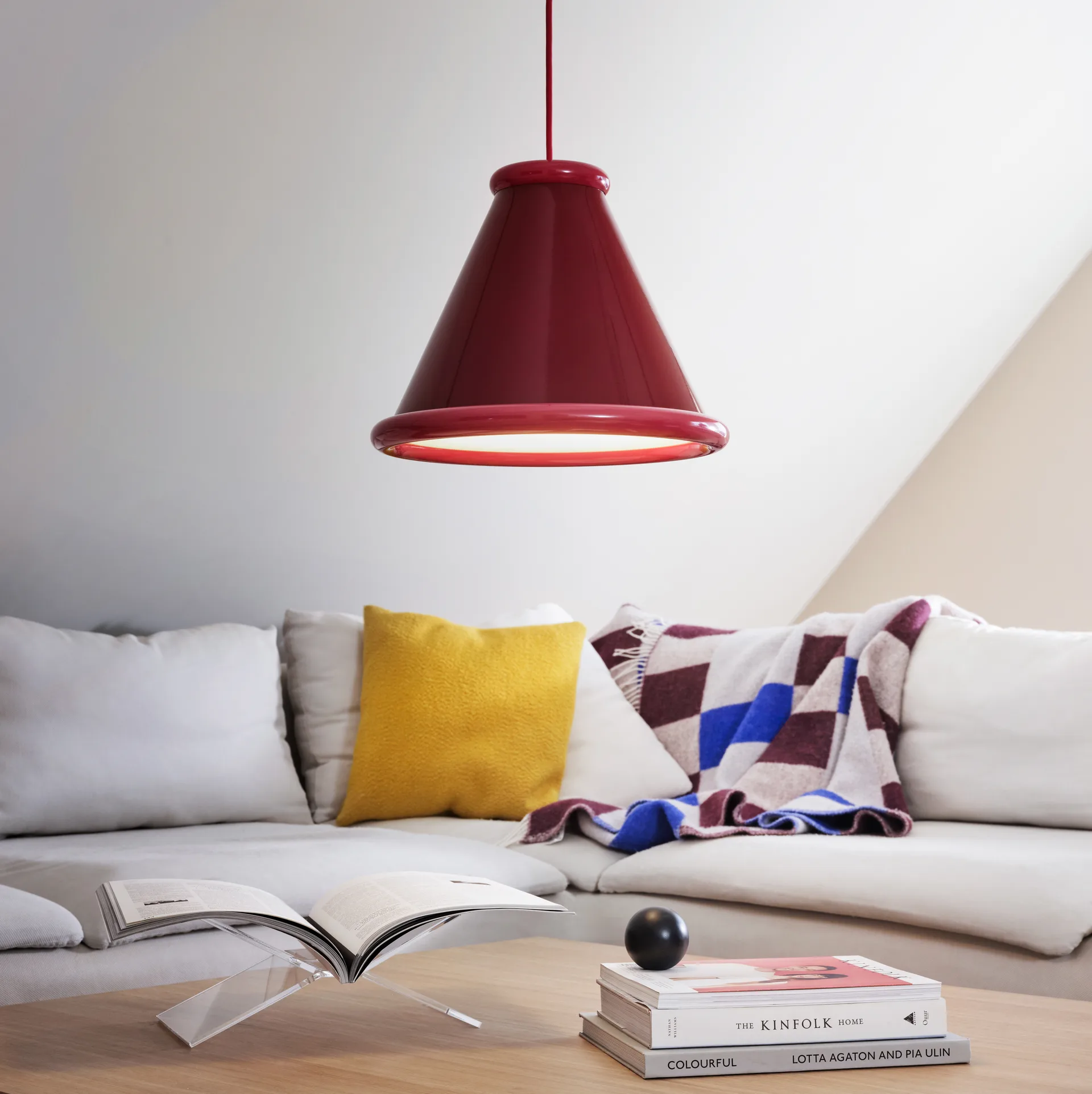 Belle pendel Ø36 cm, Wine red-red violet Belid