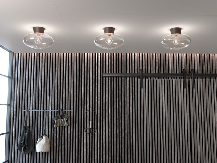 Bullo plafond XL klarglas Ø38 cm, Oxid Belid