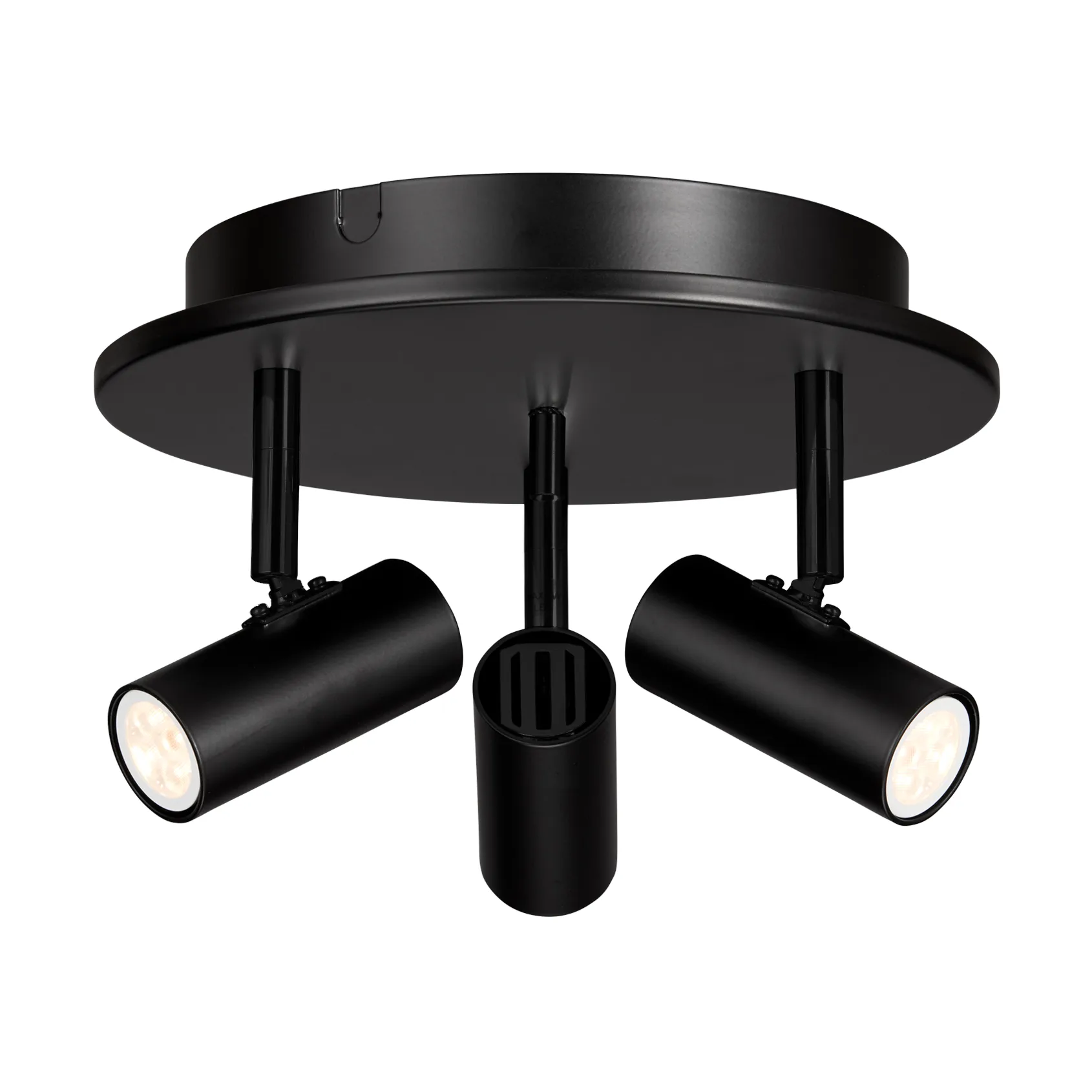 Cato rund takspotlight 3, Mattsvart Belid
