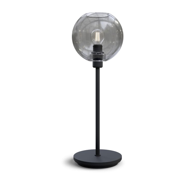 Gloria bordslampa 46 cm, Svartstruktur-rökfärgat glas Belid