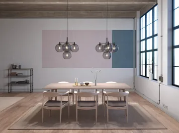 Gloria ljuskrona Ø67 cm - Svart-rökfärgat glas - Belid