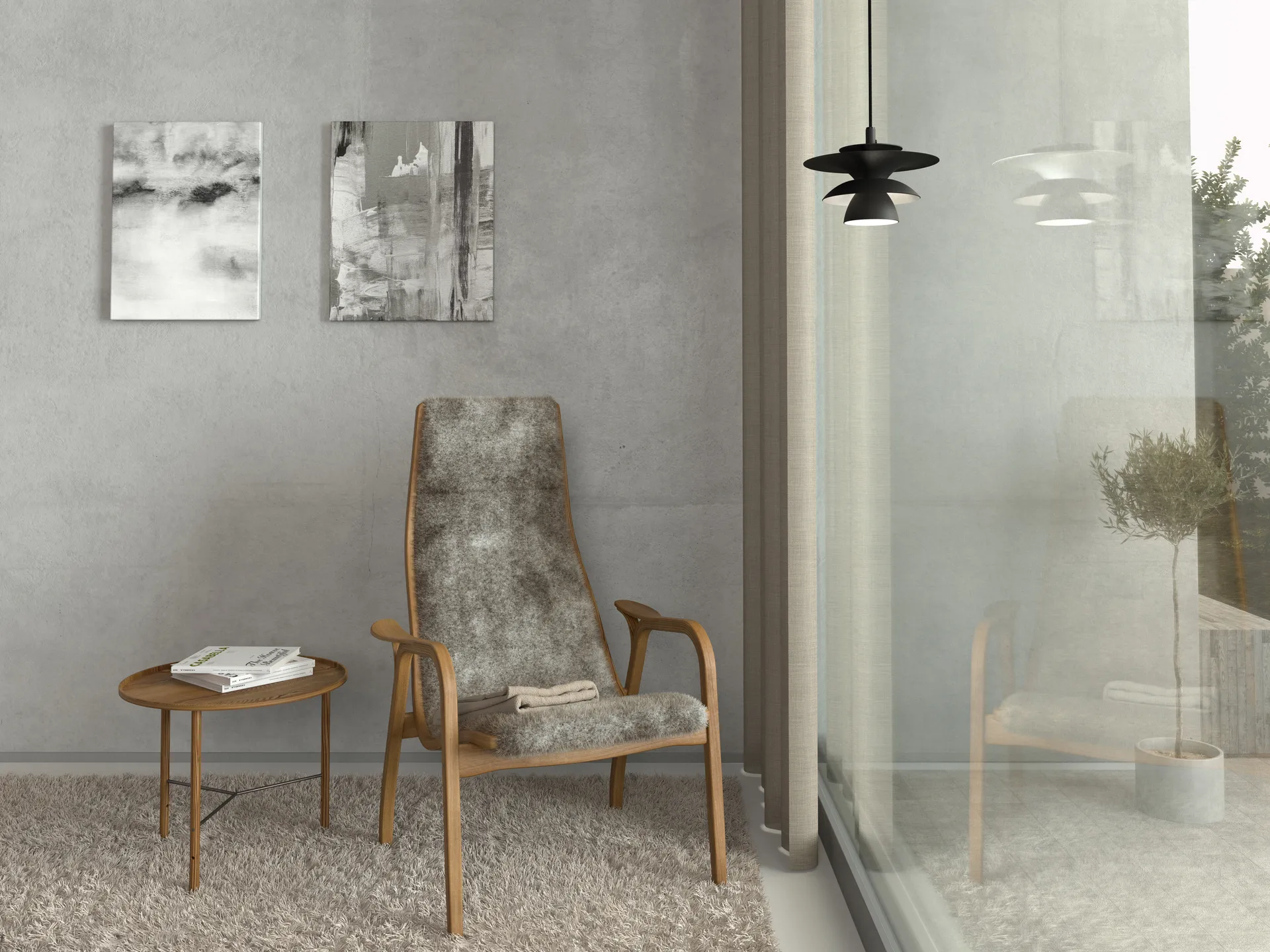 Picasso pendel Ø18 cm, Mattsvart Belid