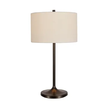 Soft bordslampa - Linne vit-metallic brons, Ø34x64 cm - Belid