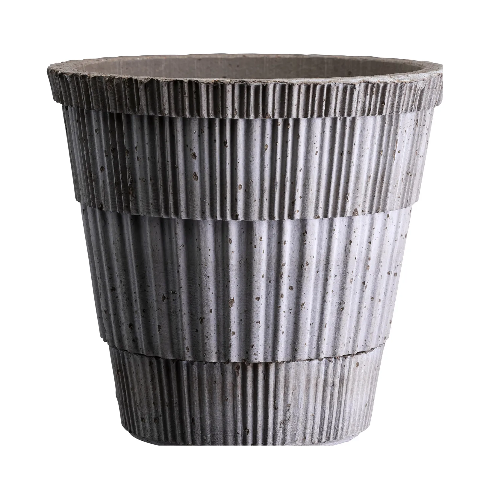 Atlas raw kruka med fat, Grey, Ø14 cm Bergs Potter