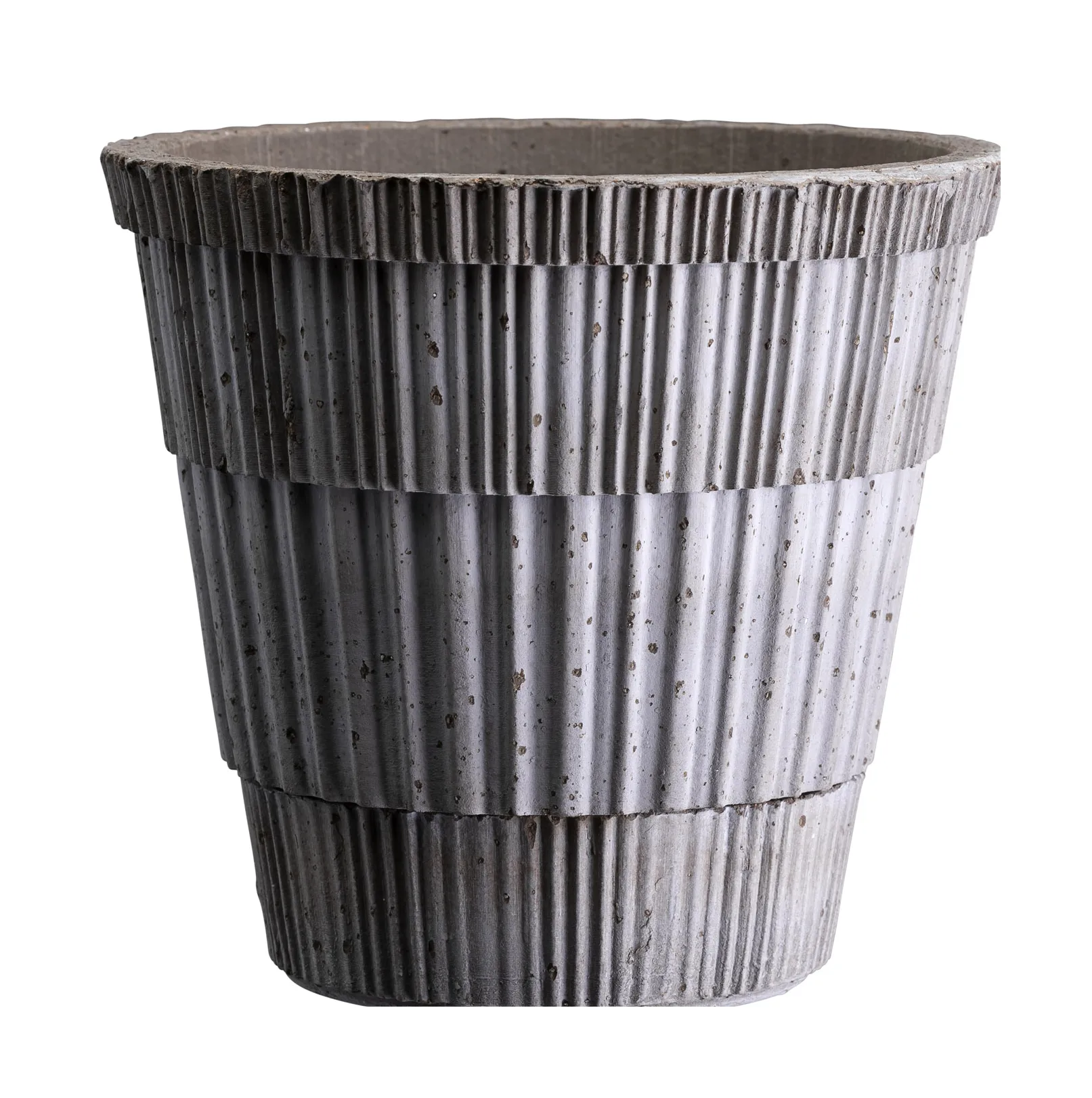 Atlas raw kruka med fat, Grey, Ø21 cm Bergs Potter