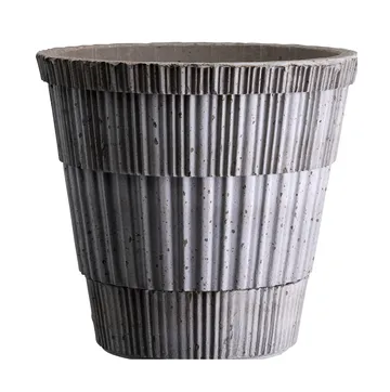 Atlas raw kruka med fat - Grey, Ø21 cm - Bergs Potter