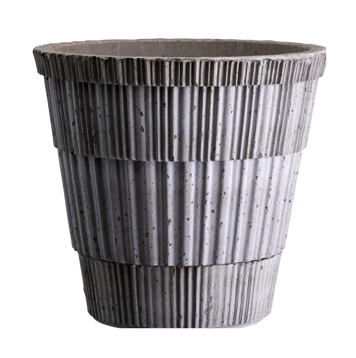 Bergs Potter Atlas raw kruka med fat Grey, &Oslash;21 cm