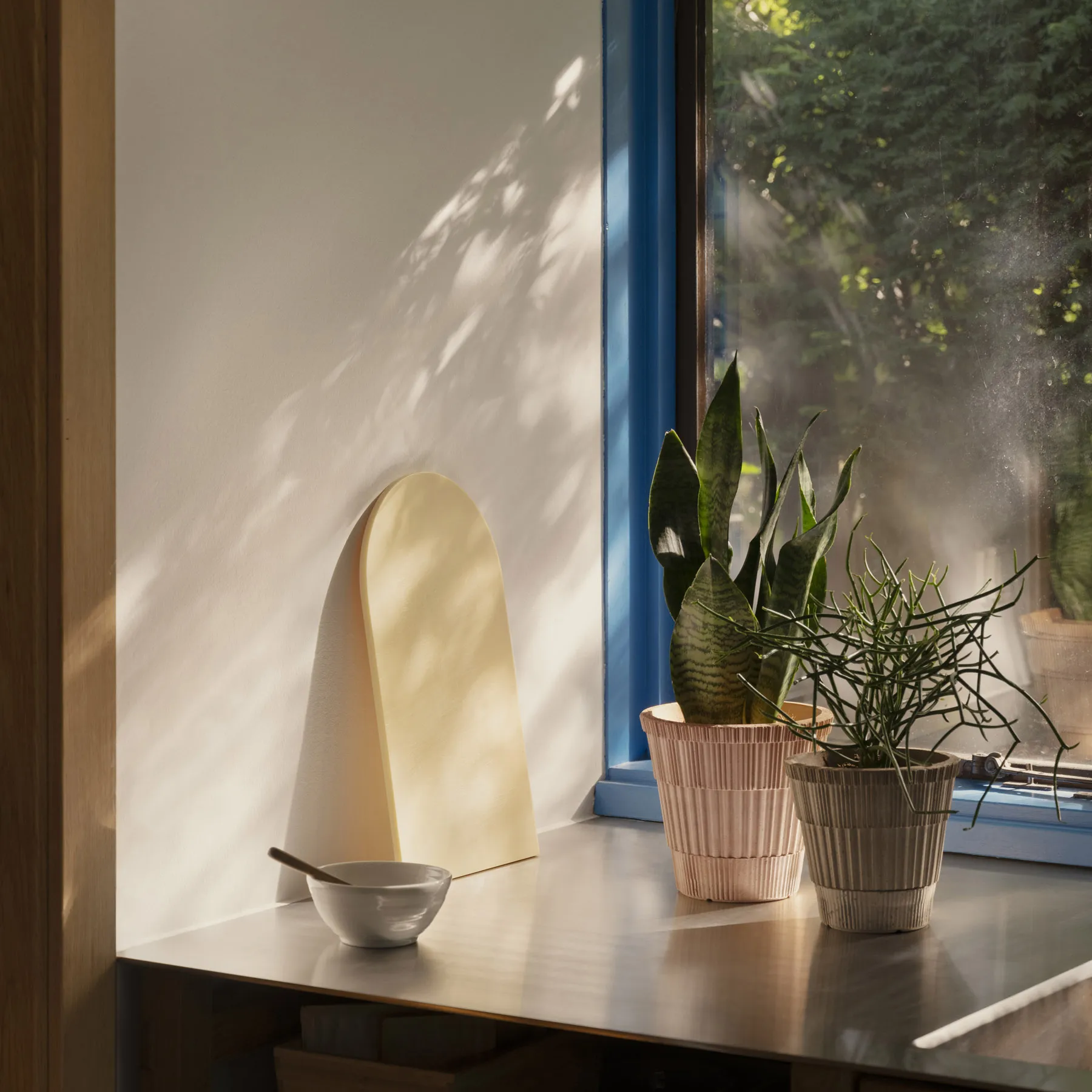 Atlas raw kruka med fat, Rosa, Ø18 cm Bergs Potter