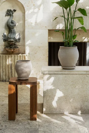 Delphi kruka med fat 2 delar - Grey, Ø26 cm - Bergs Potter