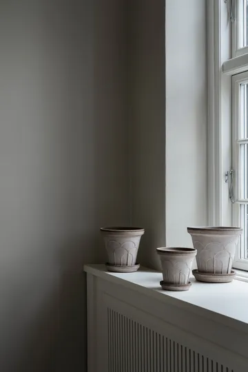 Fleur kruka med fat 2 delar - Grey, Ø18 cm - Bergs Potter