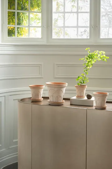 Fleur kruka med fat 2 delar - Rosa, Ø21 cm - Bergs Potter