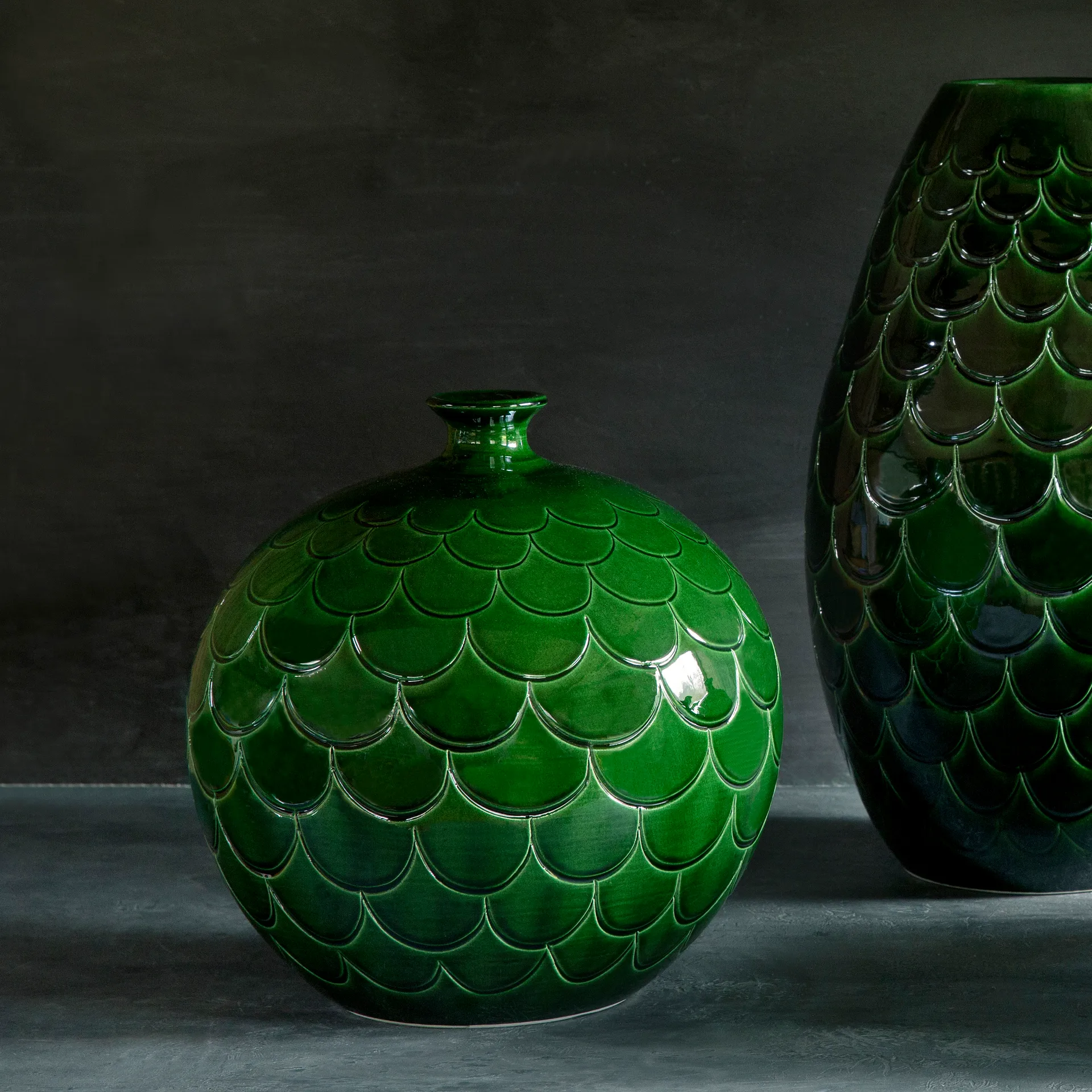 Misty vas 28 cm, Grön Bergs Potter