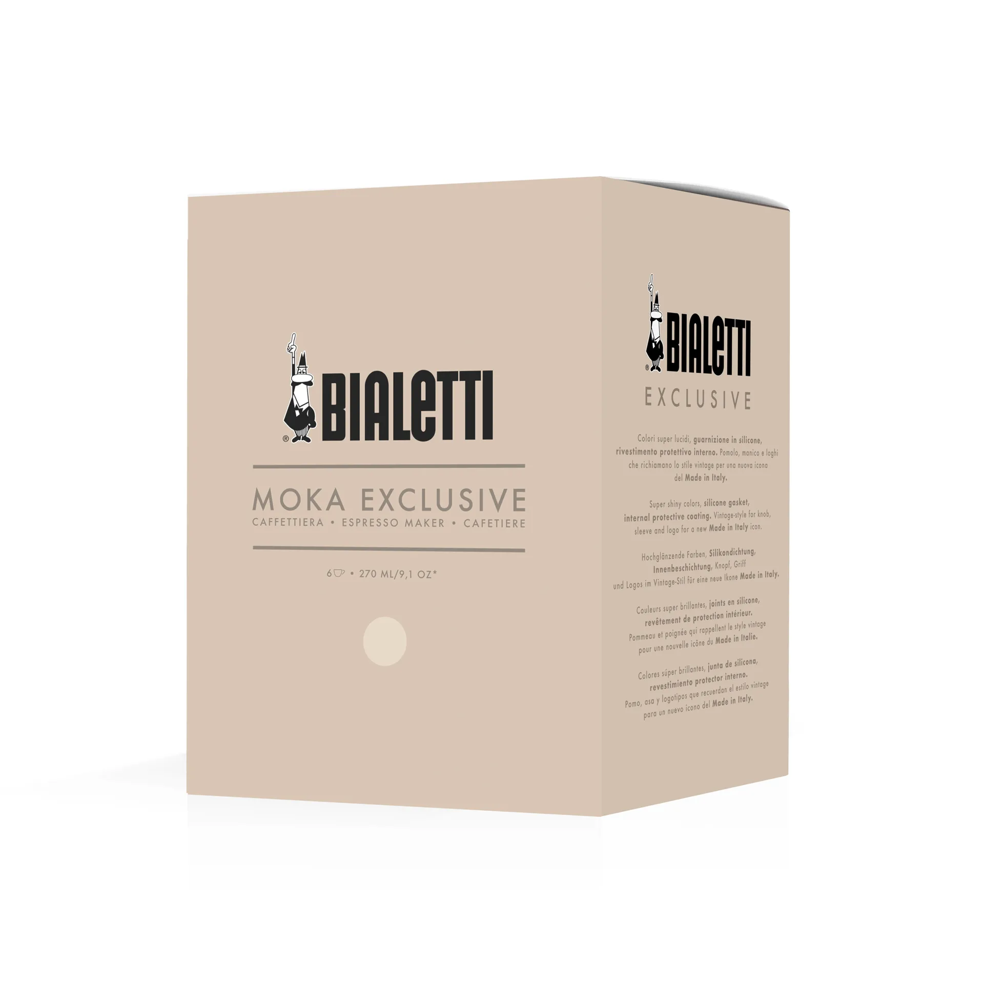 Bialetti exclusive mokabryggare, Creme, 6 koppar Bialetti