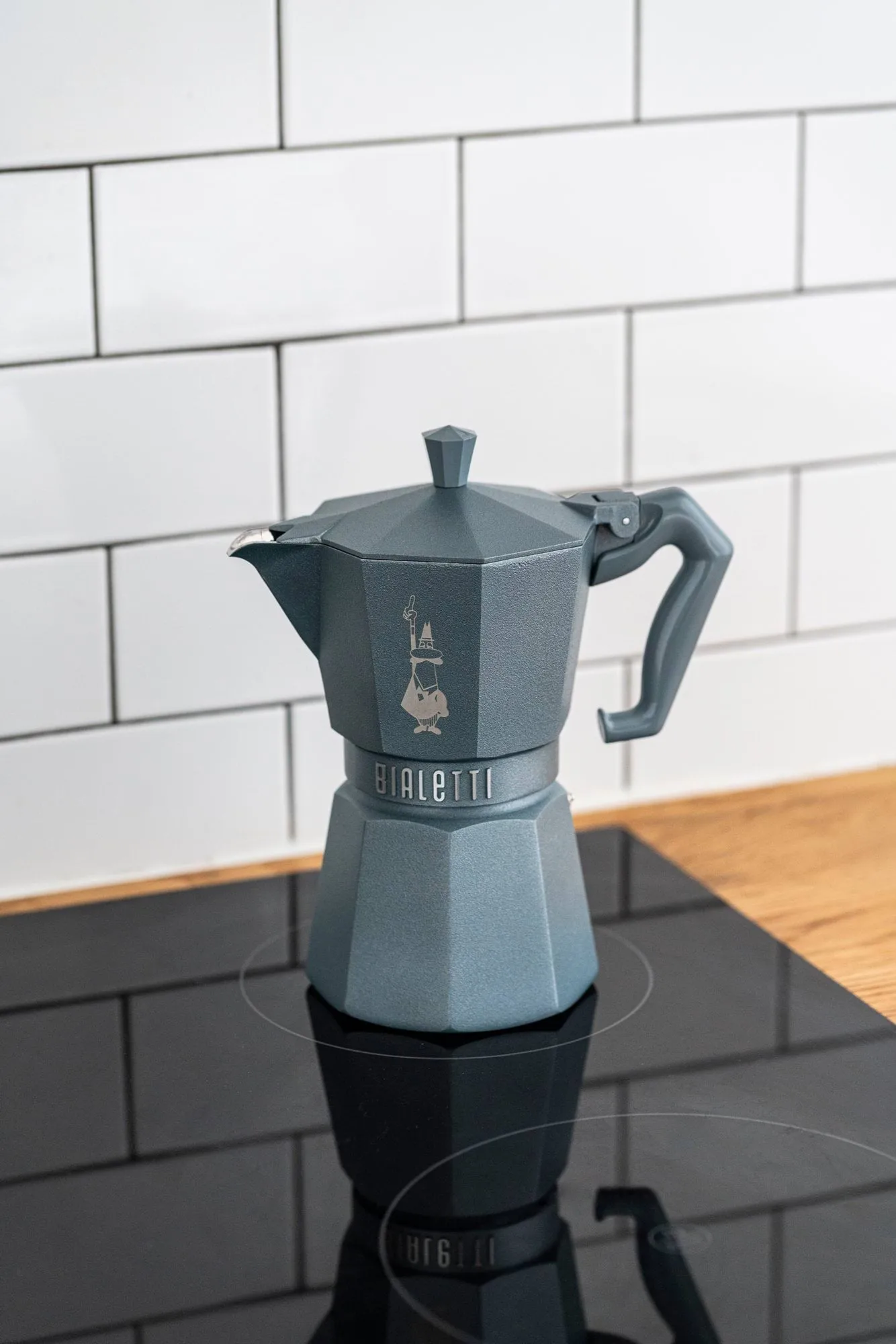 Bialetti exclusive mokabryggare induktion, Grå, 3 koppar Bialetti