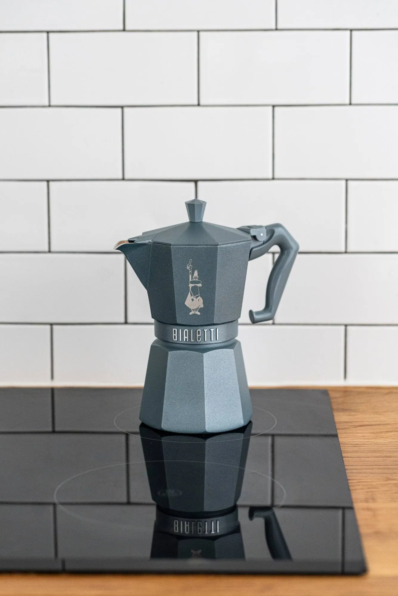 Bialetti exclusive mokabryggare induktion, Grå, 6 koppar Bialetti