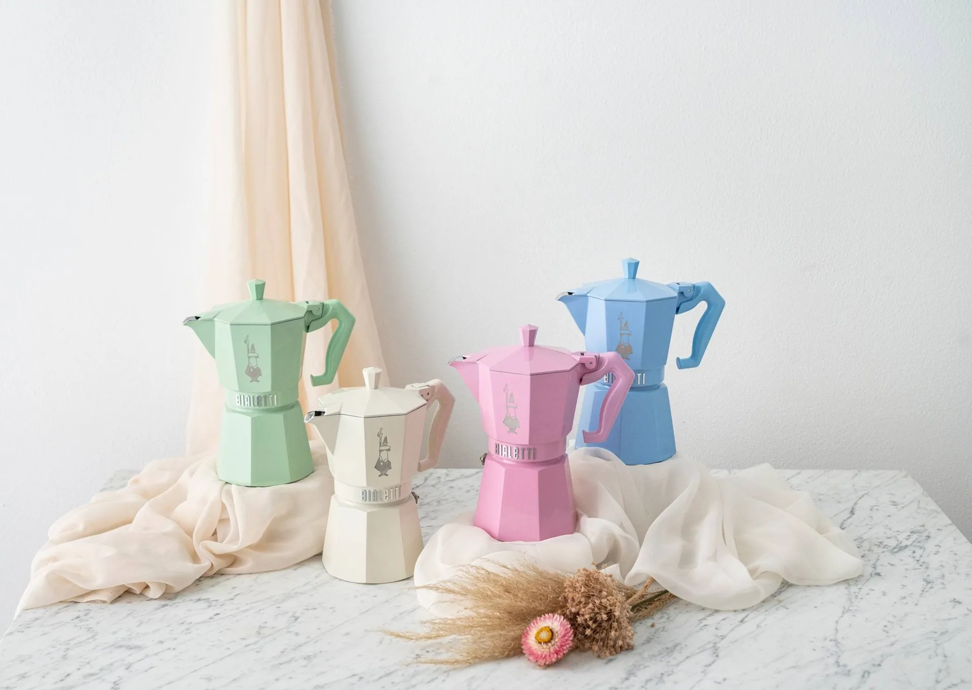 Bialetti exclusive mokabryggare, Ljusblå, 6 koppar Bialetti