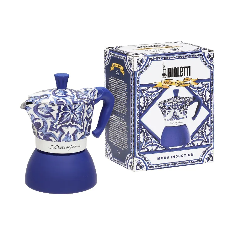 Bialetti x Dolce & Gabbana mokabryggare induktion, Mediterraneo, 4 koppar Bialetti